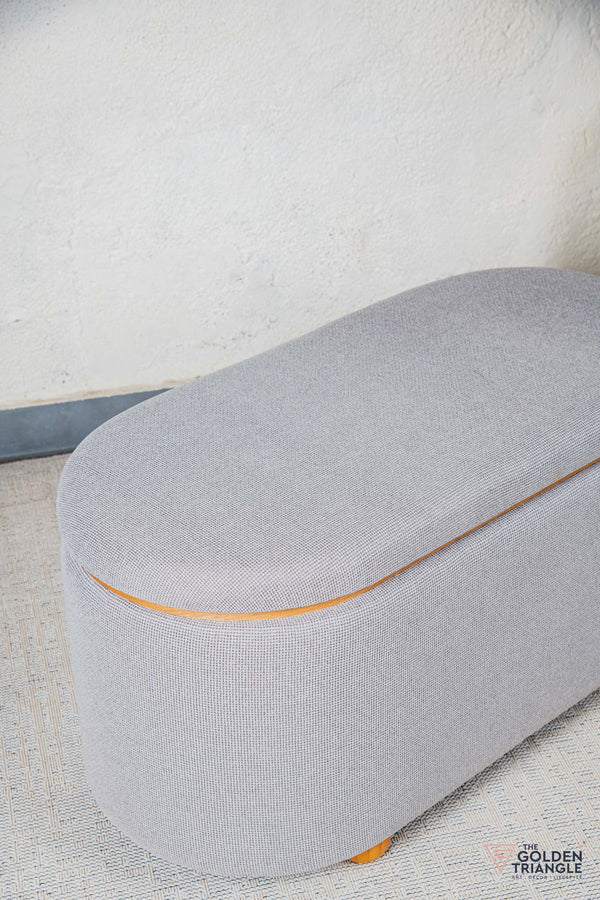 Astral Fabric Storage Bench - Gray