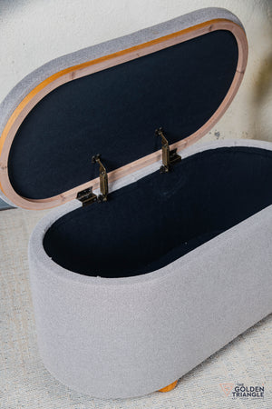 Astral Fabric Storage Bench - Gray