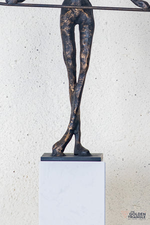 Rilo Gymnast Sculpture - Antique Black