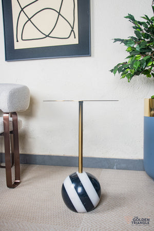 Colette Marble & Metal Side Table