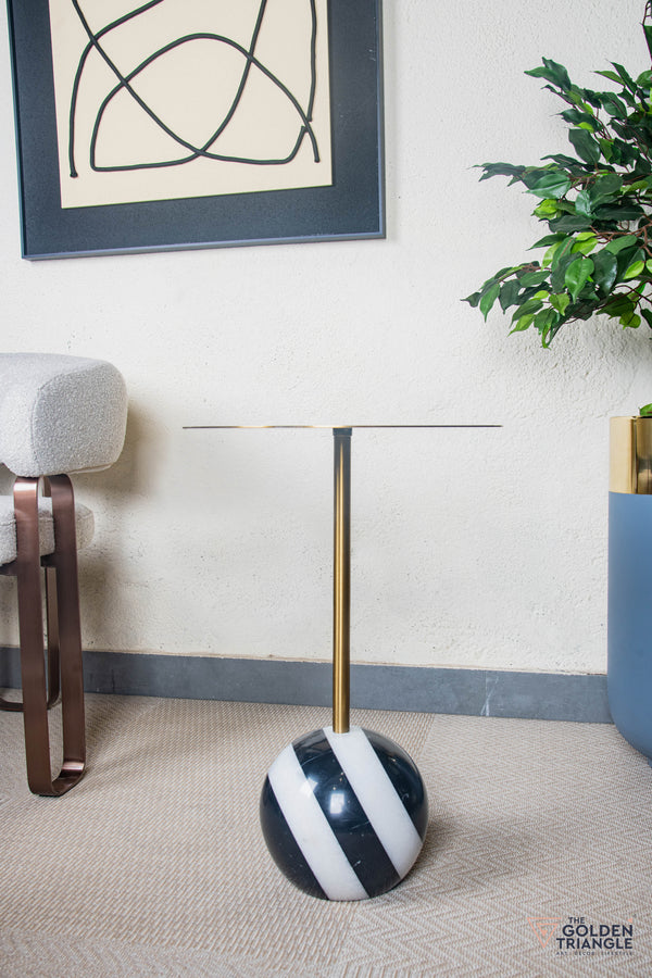 Colette Marble & Metal Side Table
