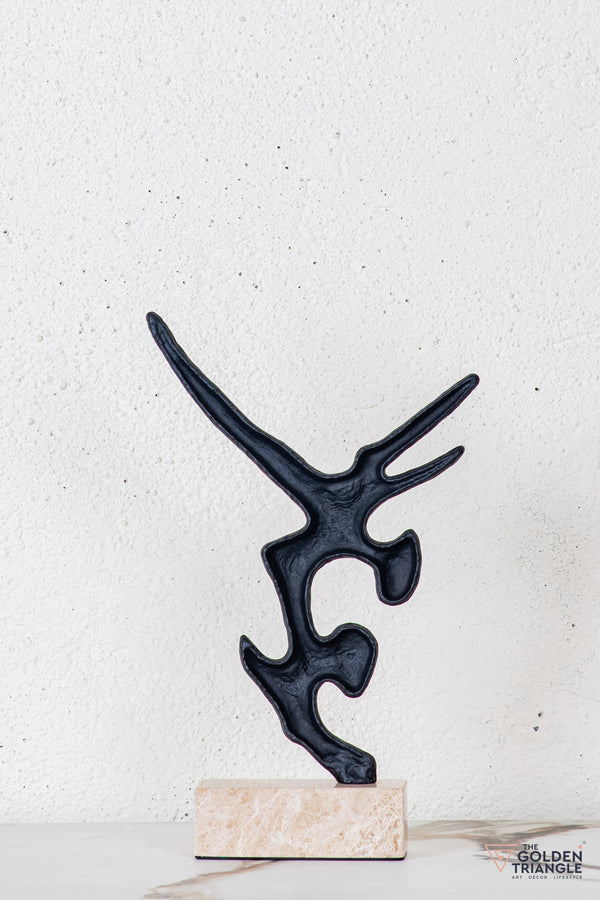 Zirra Abstract Sculpture - Antique Black