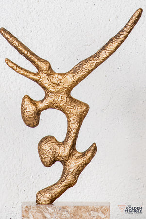 Zirra Abstract Sculpture - Antique Gold