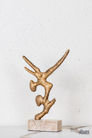 Zirra Abstract Sculpture - Antique Gold