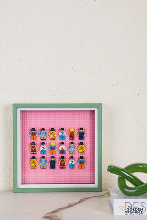 Lego Miniatures 3D Art Frame - Pink