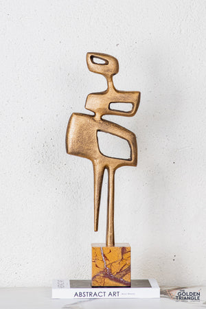 Kivra Abstract Sculpture - Antique Gold