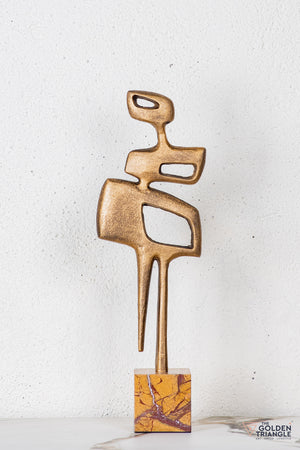 Kivra Abstract Sculpture - Antique Gold