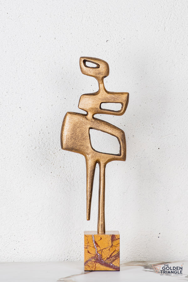 Kivra Abstract Sculpture - Antique Gold