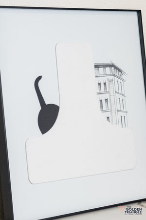 Cat Abstract 3D Wall Art Frame - F
