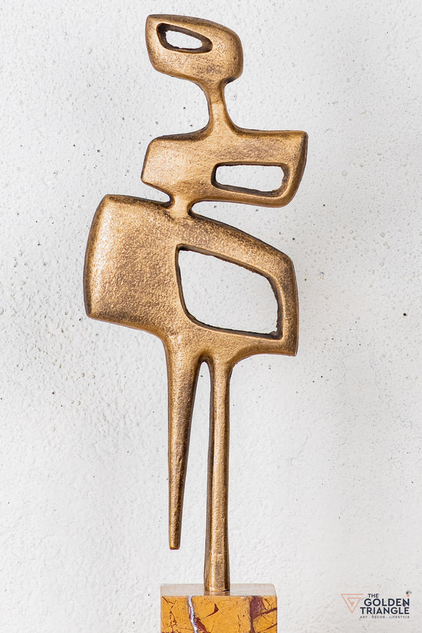 Kivra Abstract Sculpture - Antique Gold