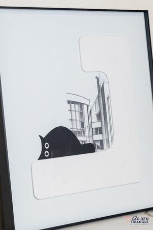 Cat Abstract 3D Wall Art Frame - A