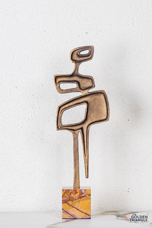 Kivra Abstract Sculpture - Antique Gold