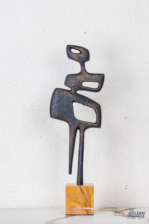 Kivra Abstract Sculpture - Antique Black