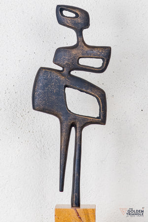 Kivra Abstract Sculpture - Antique Black