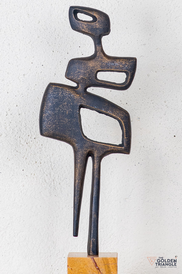Kivra Abstract Sculpture - Antique Black