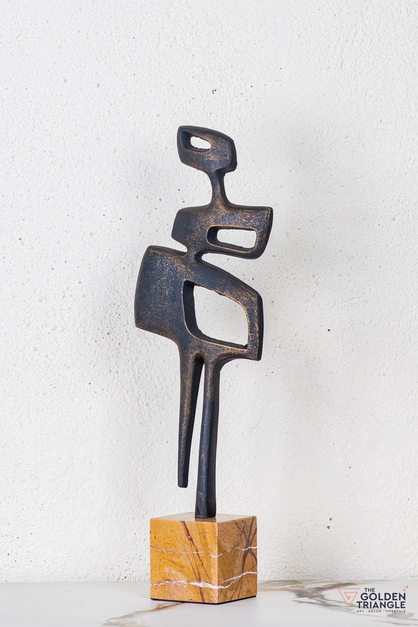 Kivra Abstract Sculpture - Antique Black