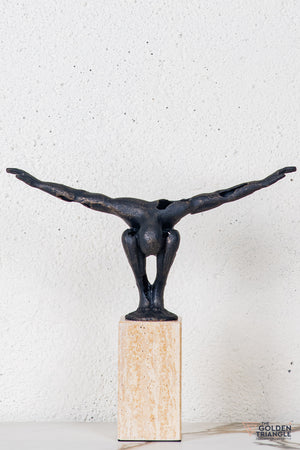Irvo Diving Man Sculpture - Antique Black