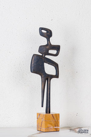Kivra Abstract Sculpture - Antique Black