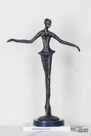 Ruvina Ballerina Sculpture - Antique Black