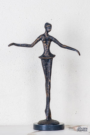 Ruvina Ballerina Sculpture - Antique Black