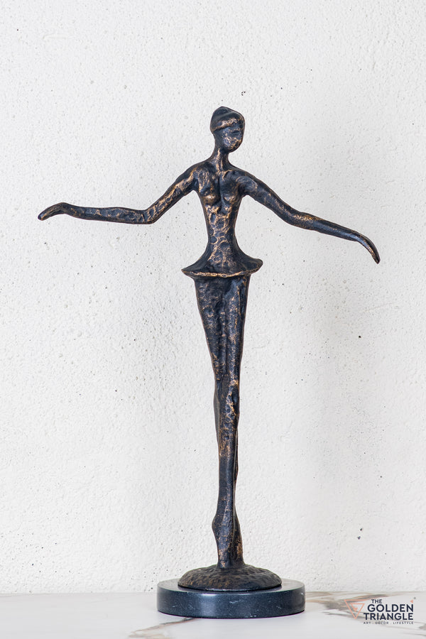 Ruvina Ballerina Sculpture - Antique Black