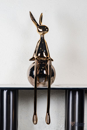 Mr.Fuzzle Sitting On Sphere - Rosegold