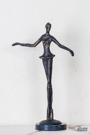 Ruvina Ballerina Sculpture - Antique Black