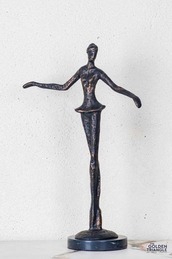 Ruvina Ballerina Sculpture - Antique Black
