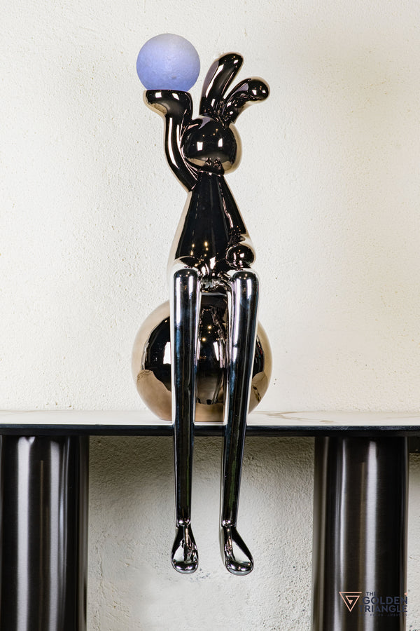 Mr.Fluffa Sitting On Sphere With Light