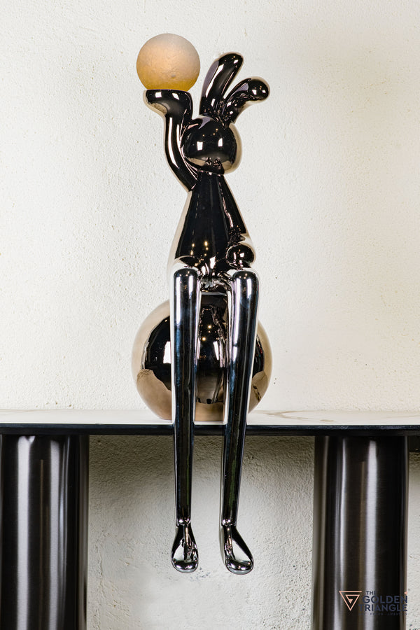 Mr.Fluffa Sitting On Sphere With Light