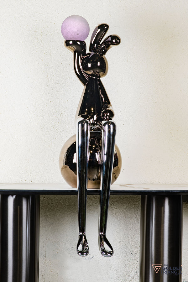 Mr.Fluffa Sitting On Sphere With Light