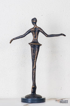 Ruvina Ballerina Sculpture - Antique Black
