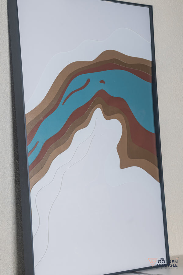 Wave Abstract 3D Wall Art Frame - A