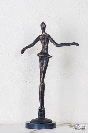 Ruvina Ballerina Sculpture - Antique Black