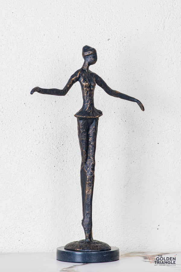 Ruvina Ballerina Sculpture - Antique Black