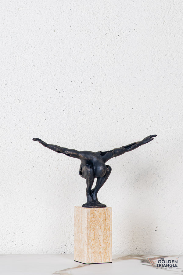 Irvo Diving Man Sculpture - Antique Black