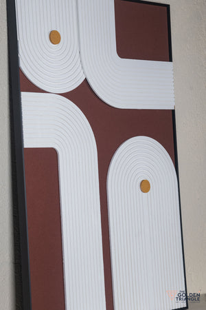 Textured Abstract 3D Wall Art Frame - Brown