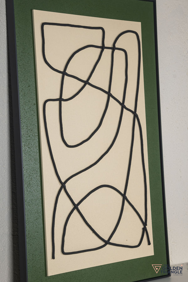 Textured Abstract 3D Wall Art Frame - Green