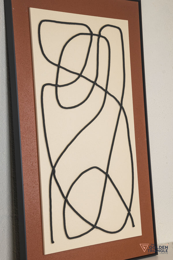 Textured Abstract 3D Wall Art Frame - Brown