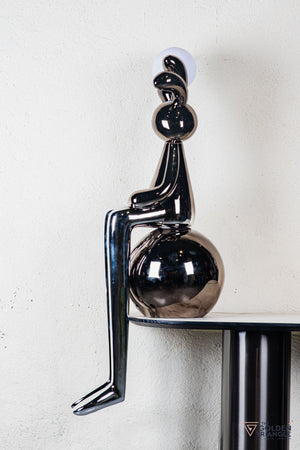 Mr.Fluffa Sitting On Sphere With Light