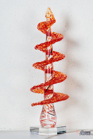 Slovik Crystal Sculpture - Red