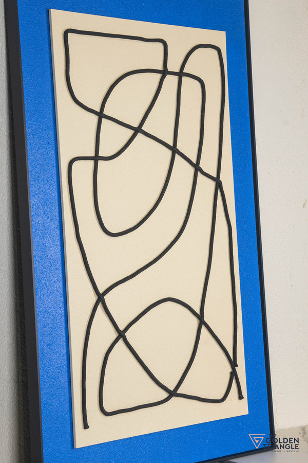 Textured Abstract 3D Wall Art Frame - Blue
