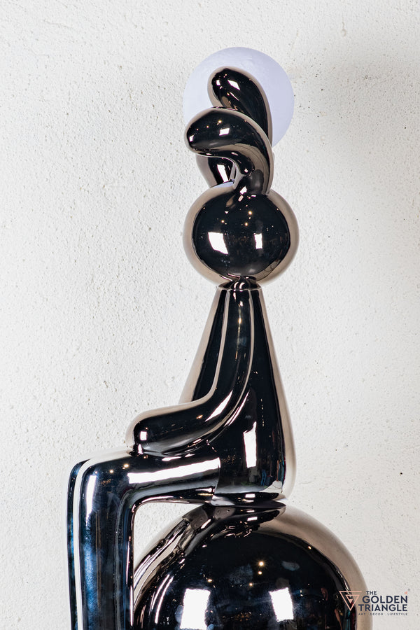 Mr.Fluffa Sitting On Sphere With Light