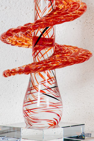 Slovik Crystal Sculpture - Red