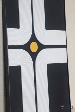 Textured Abstract 3D Wall Art Frame - Black