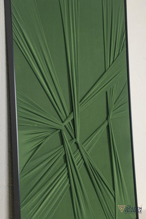Cloth Abstract 3D Wall Art Frame - Green