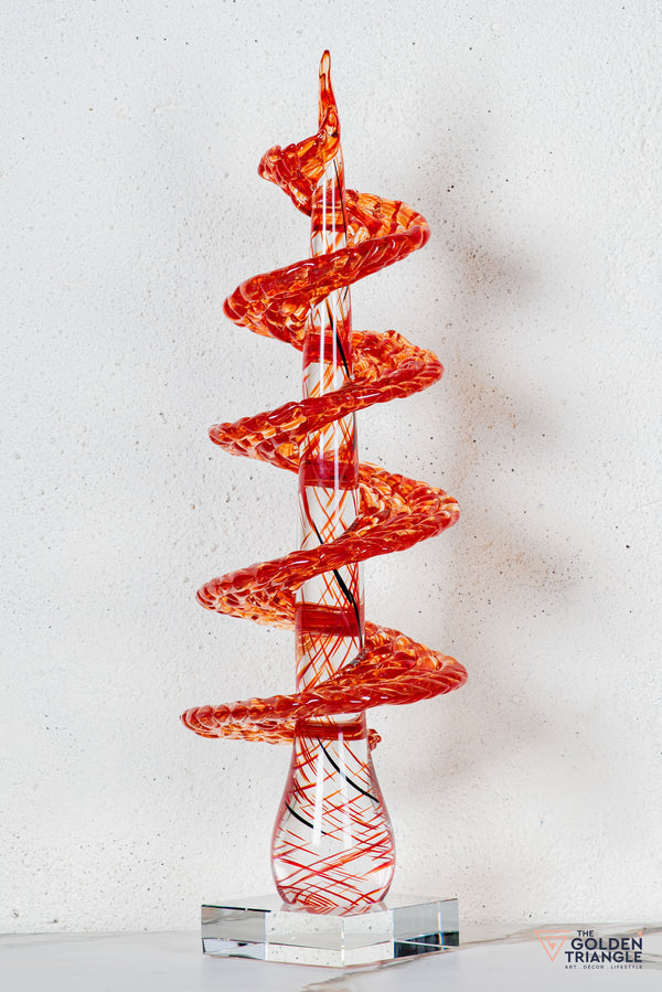 Slovik Crystal Sculpture - Red