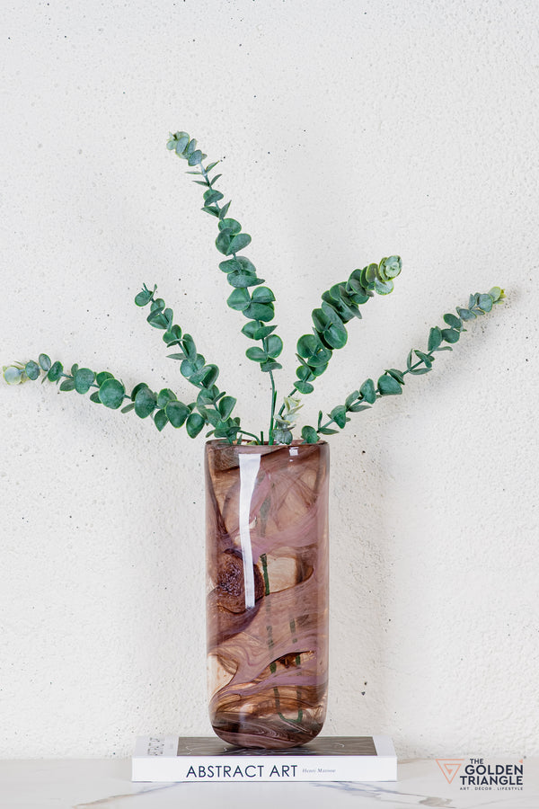 Ossa Glass Vase - Brown