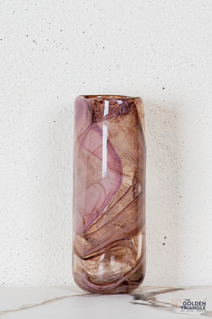 Ossa Glass Vase - Brown