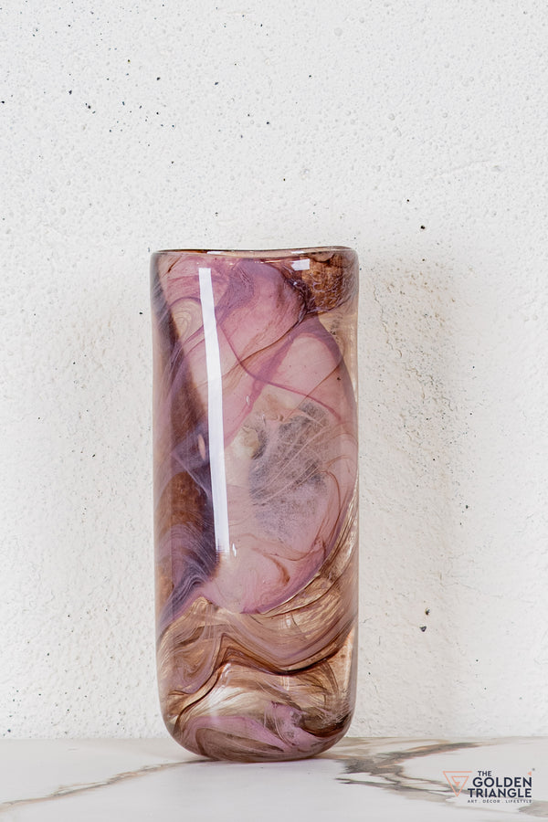 Ossa Glass Vase - Brown